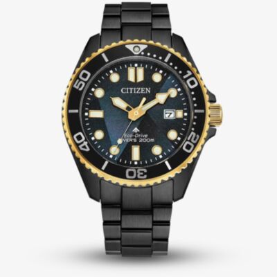 Citizen Mens Limited Edition Eco-Drive Promaster Diver Black & Gold Bracelet Watch BN0264-53E
