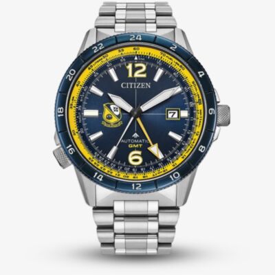 Citizen Mens Limited Edition Blue Angels Promaster Air Automatic GMT Bracelet Watch NB6044-54L