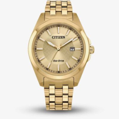 Citizen Mens Eco-Drive Gold Tone Watch BM7532-54P