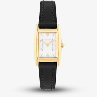 Coach Ladies Reese Black Leather Strap Watch 14504647