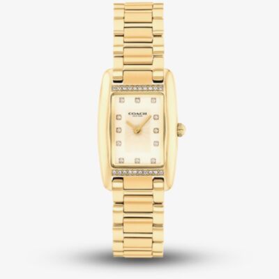 Coach Ladies Reese Crystal Dial Gold Tone Watch 14504588