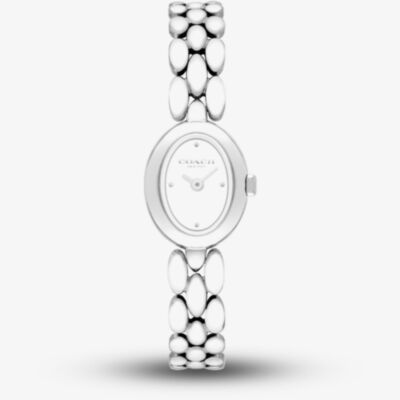 Coach Ladies Sammy Oval White Dial Bracelet Watch 14504736