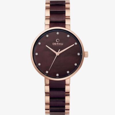 Obaku Ladies Two Tone Bracelet Watch V189LXVNSA