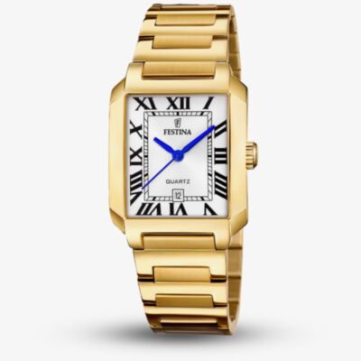 Festina Ladies On The Square Gold Tone Rectangle Dial Watch F20680/1