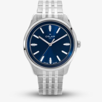 Orlam Mens Cadence Blue Dial Silver Bracelet Watch ORSSBCA003