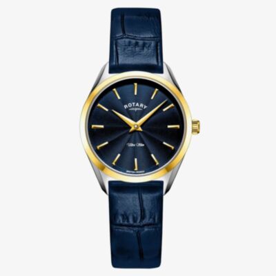 Rotary Ultra Slim Navy Leather Watch LS08011/05
