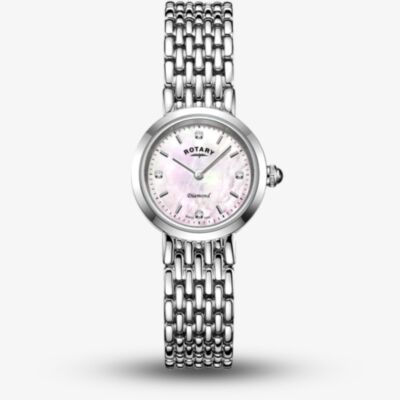 Rotary Ladies Heritage Pink Mother Of Pearl Dial Watch LB00899/07/D
