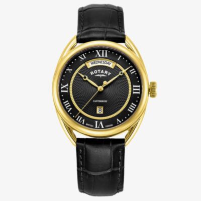 Rotary Traditional Canterbury Black Leather Watch GS05533/10