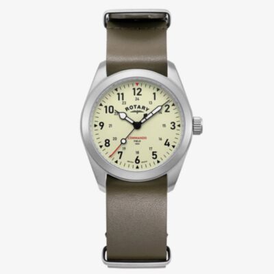 Rotary 1895 Commando Field Khaki Leather Watch GS05535/31