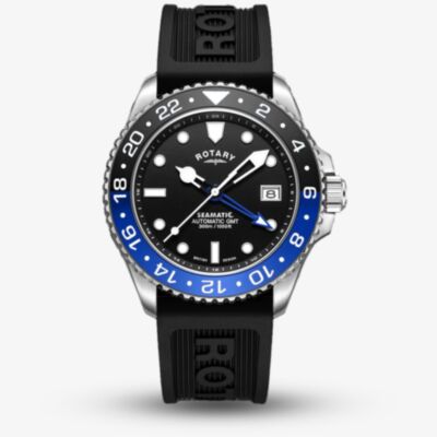Rotary Seamatic Automatic GMT Black & Blue Watch GS04378/96