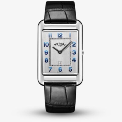 Rotary Mens Heritage Astoria Black Leather Strap Watch GS05280/70