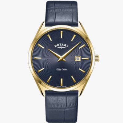 Rotary Mens Ultra Slim Gold Plated Watch GS08013/05