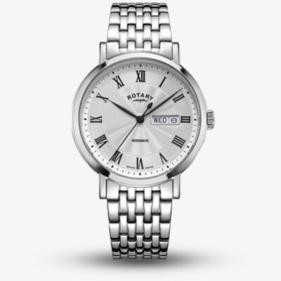 Rotary Mens Heritage Silver Watch GB05420/01