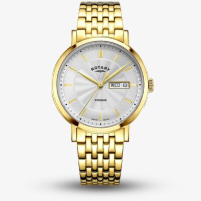 Rotary Mens Heritage Gold Watch GB05423/02