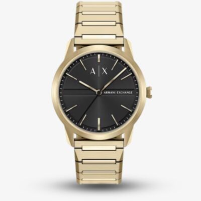 Armani Exchange Mens Lexon Gold & Black Tone Bracelet Watch AX2650