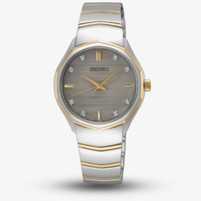 Seiko Ladies Caprice Diamond Set Two Tone Watch SUR616P1