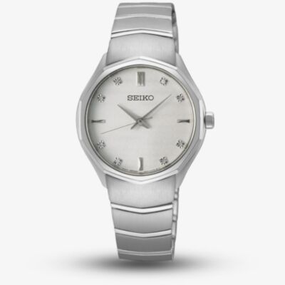 Seiko Ladies Caprice Diamond Set Stainless Steel Bracelet Watch SUR615P1