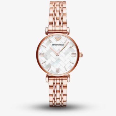 Emporio Armani Ladies Rose Tone Bracelet Watch AR11110