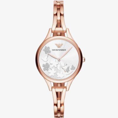 Emporio Armani Ladies Rose Tone Bracelet Watch AR11108