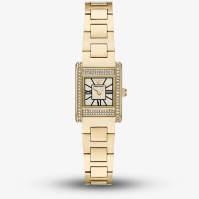 Emporio Armani Ladies Genni Gold Square Dial Watch AR11663