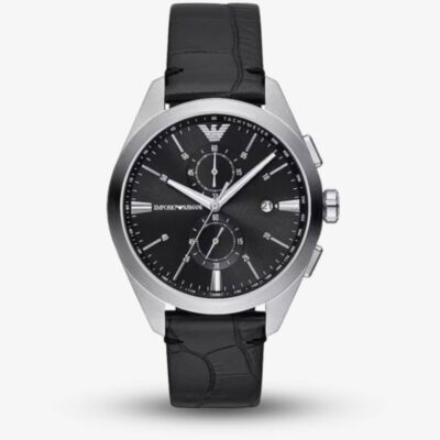 Emporio Armani Mens Claudio Black Dial Watch AR11542