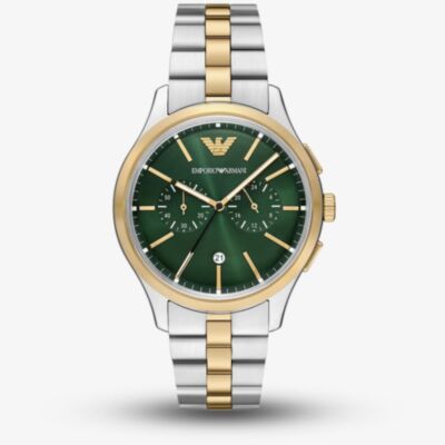 Emporio Armani Mens Dario Two Tone Chronograph Watch AR11692