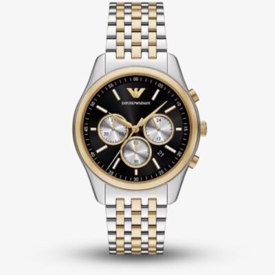 Emporio Armani Mens Antonio Two-Tone Chronograph Watch AR11713