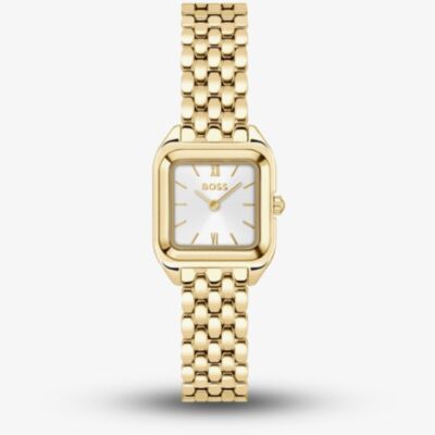 BOSS Ladies Mae Petite Gold Tone Rectangle Watch 1502823