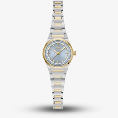 BOSS Ladies Candor Gracey Two Tone Blue Dial Bracelet Watch 1502862
