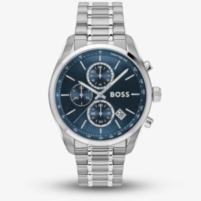 BOSS Mens Grand Prix 44 Blue Chronograph Watch 1514226