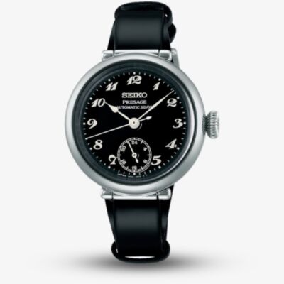 Seiko Mens Limited Edition Presage Black Leather Strap Watch SPB449J1