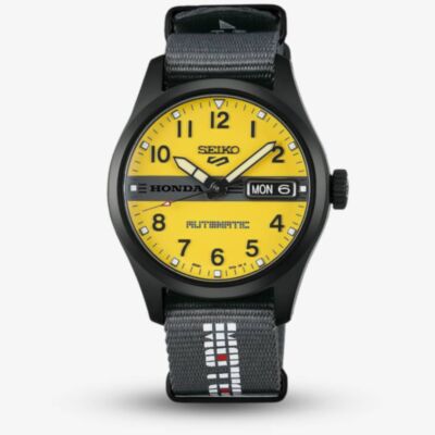 Seiko Mens Limited Edition 5 Sports x Honda Motocompo Fabric Strap Watch HDB010K1