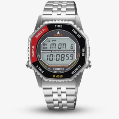Seiko Digital Red & Black Bracelet Watch SMGG19P1