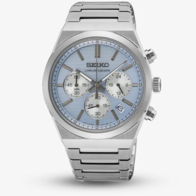 Seiko Mens Sports Blue Dial Chronograph Watch SSB459P1