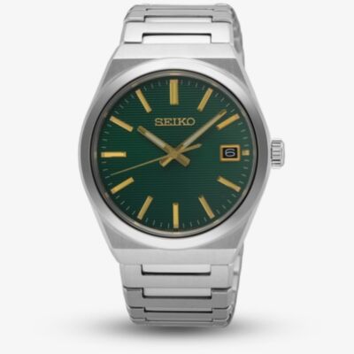 Seiko Unisex Classic Green Dial Date Watch SUR601P1