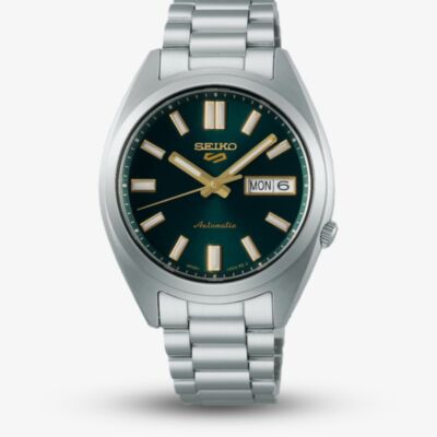 Seiko Mens 5 Sports SNX Vintage Green Dial Watch SRPL57K1