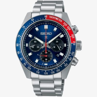 Seiko Mens Prospex Speedtimer ‘Go Large’ Blue Solar Watch SSC913P1