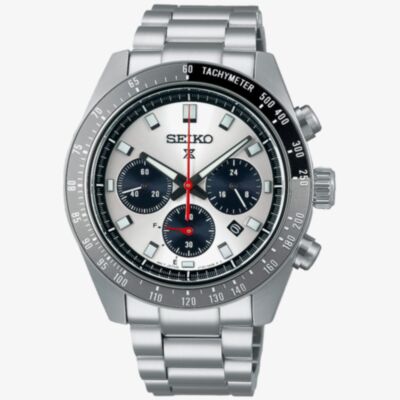 Seiko Mens Prospex Speedtimer ‘Go Large’ Silver Solar Watch SSC911P1