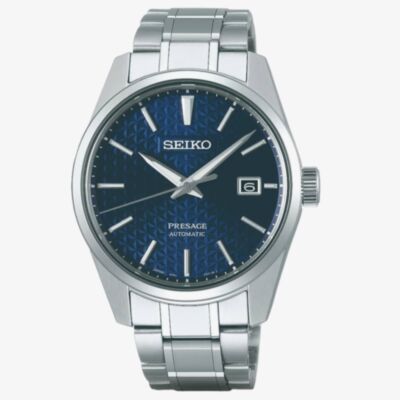 Seiko Mens Presage Sharp Edged Blue Dial Watch SPB167J1