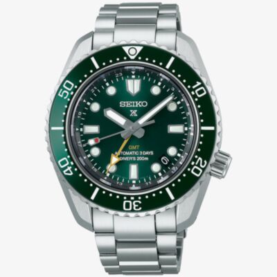 Seiko Mens Marine Green GMT Watch SPB381J1