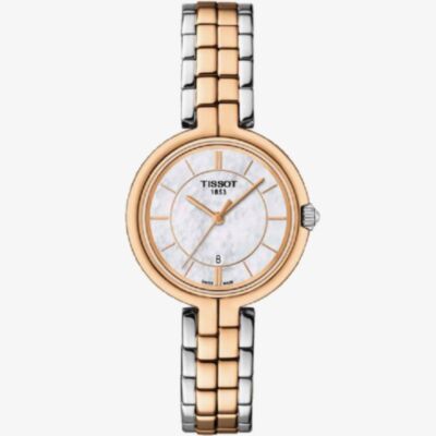 Tissot Ladies T-Lady Flamingo Two Tone Watch T094.210.22.111.00