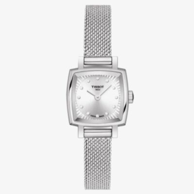 Tissot Ladies T-Lady Lovely Square Diamond Mesh Bracelet Watch T058.109.11.036.00