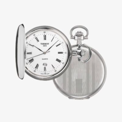 Tissot Mens Savonnette Silver Full Hunter Pocket Watch T836.553.13