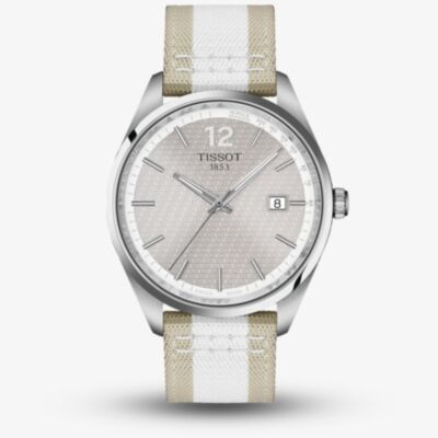 Tissot Mens PR100 Cycling Grey Dial Two Colour Fabric Strap Watch T150.410.17.037.00