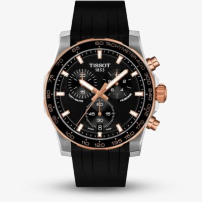 Tissot Mens SuperSport Black Chronograph Dial Rubber Strap Watch  T125.417.27.051.00