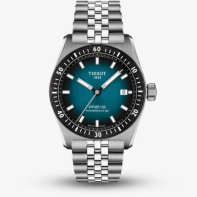 Tissot Mens PR516 38mm Blue Bracelet Watch T149.407.11.041.00