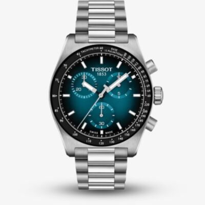 Tissot Mens PR516 40mm Chronograph Blue Bracelet Watch T149.417.11.041.01
