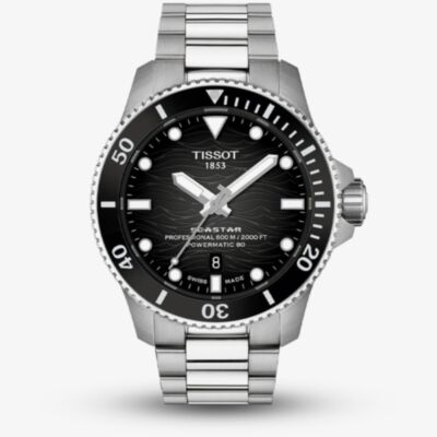 Tissot Mens Seastar 2000 44mm Black Dial Bracelet Watch T120.907.11.051.00