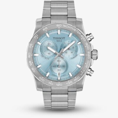 Tissot Mens SuperSport Ice Blue Chronograph Dial Stainless Steel Bracelet Watch T125.417.11.351.00