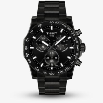 Tissot  Mens SuperSport Black Chronograph Dial Stainless Steel Bracelet Watch T125.417.33.051.00
